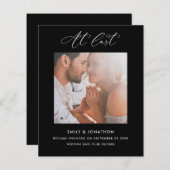 予算at最後の書道フォト婚約ブラック (正面/裏面)