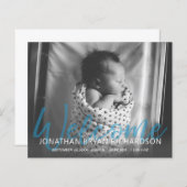 予算B&Wブルーウェルカムフォトベビー発表 (正面/裏面)