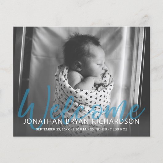 予算B&Wブルーウェルカムフォトベビー発表 (正面)