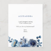 予算Be My Bridesmaid Photo Proposal Blue (裏面)