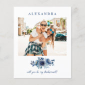 予算Be My Bridesmaid Photo Proposal Blue (正面)