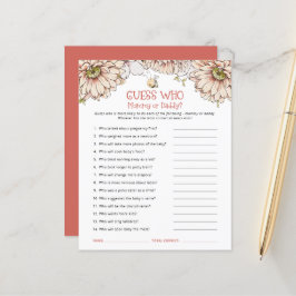 予算Bee推測誰がママまたはパパ赤ちゃんシャワーのゲーム