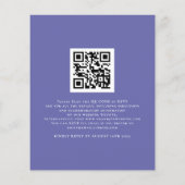 予算Blue QR結婚式の招待 (裏面)