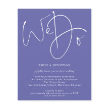 予算Blue QR結婚式の招待