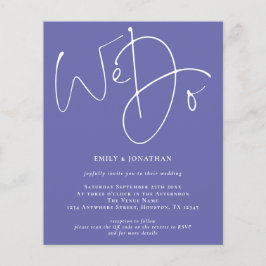 予算Blue QR結婚式の招待