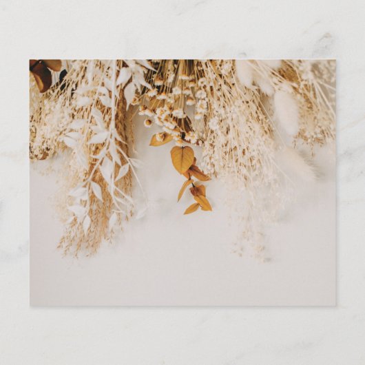 予算Boho花フォトウェディング日付を保存 チラシ (裏面)