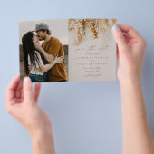 予算Boho花フォトウェディング日付を保存 チラシ (ハンドル)