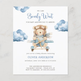 予算BoyTeddy Bear Baby Showerへの招待