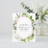 予算eucalyptus緑の幾何学的な日付を保存 (スタンド正面)