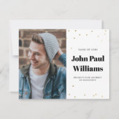 予算GRADグリッター写真卒業発表 サンキューカード (裏面)