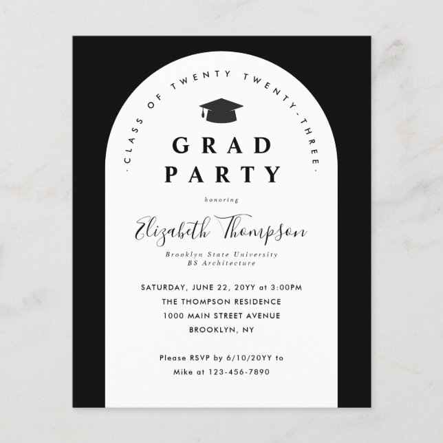 予算GRADパーティーArch卒業式キャップ卒業 (正面)