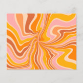 予算Groovyピンクのオレンジ色の写真の誕生日パーティーを取得 (裏面)