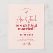 予算Groovy Sparkle 70sピンク&赤フォト結婚ズ (正面)