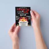 予算I行う婚約クロウフィッシュ沸騰招待状 チラシ (手)