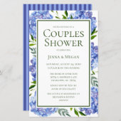 予算LGBTQブルーアジサイのカップルのシャワー (正面/裏面)