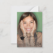 予算MINI SIZE 4写真卒業のお知らせ ノートカード (正面)