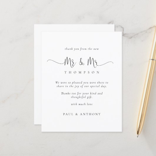 予算MrとMrスクリプトゲイ結婚の感謝してい数 (正面/裏面インサイチュ)