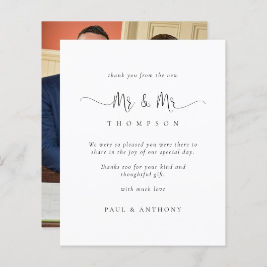 予算Mr.スクリプト写真ゲイ結婚ズ感謝してい (正面/裏面)