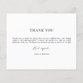 予算Mr & Mrの写真結婚サンキューカード チラシ (裏面)