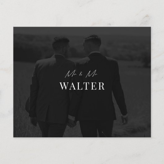 予算Mr & Mrの写真結婚サンキューカード チラシ (正面)