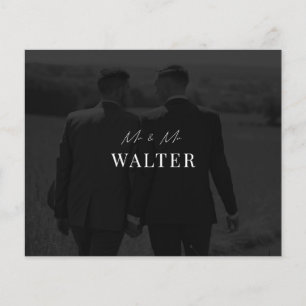 予算Mr & Mrの写真結婚サンキューカード チラシ