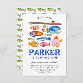 予算O – フィッシュアルリールおもしろい魚魚釣り誕生日 ノートカード (正面/裏面)