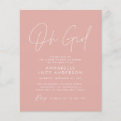 予算ohガールベビーシャワーピンク (正面)