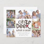 予算Oh Deer What a Year写真ホリデーカード (正面/裏面)