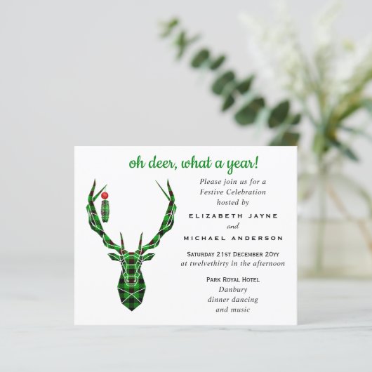 予算Oh DEER what a year 2020 Christmas招待状 (スタンド正面)