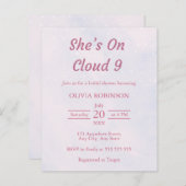 予算On Cloud 9ブライダルシャワー招待 (正面/裏面)