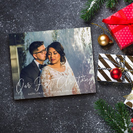 予算Our初めてのクリスマスフォトフライヤー チラシ