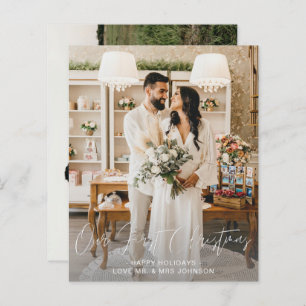 予算Our初めてのクリスマス垂直およびHの2つの写真