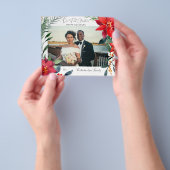 予算Our初めてのクリスマスPoinsettia写真 チラシ (手)