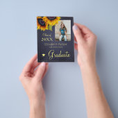 予算PHOTOコラージュ卒業パーティー招待状 チラシ (手)