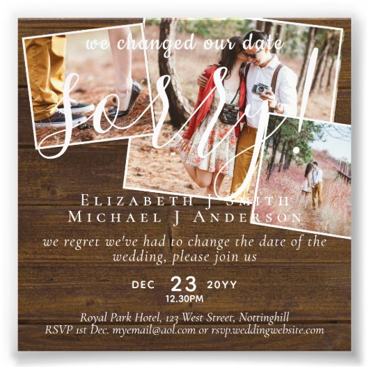 予算PHOTO計画の変更新日延期 フォトプリント            (正面)