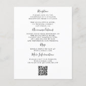 予算QRコードすべて1つの結婚式招待状 (裏面)