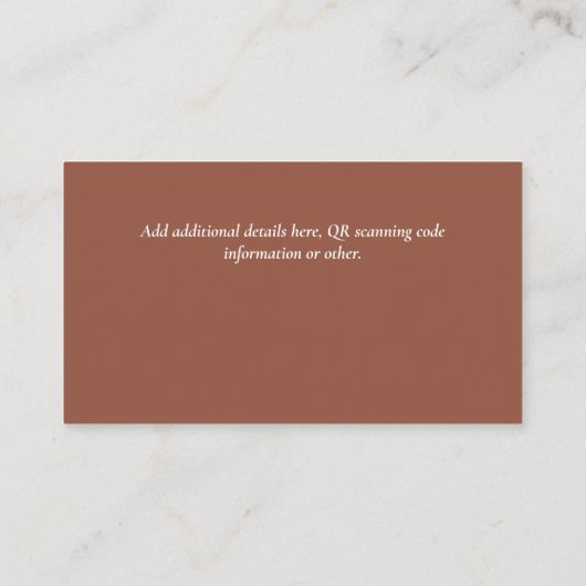 予算QRコードウェブサイトRSVPホテル結婚の詳細 エンクロージャーカード (裏面)