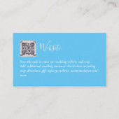 予算QRコードウェブサイトRSVPホテル結婚の詳細 エンクロージャーカード (正面)