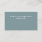 予算QRコードウェブサイトRSVPホテル結婚の詳細 エンクロージャーカード (裏面)