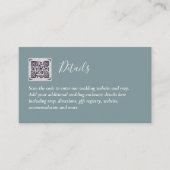 予算QRコードウェブサイトRSVPホテル結婚の詳細 エンクロージャーカード (正面)