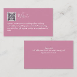 予算QRコードウェブサイトRSVPホテル結婚の詳細 エンクロージャーカード