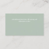 予算QRコードウェブサイトRSVPホテル結婚の詳細 エンクロージャーカード (裏面)