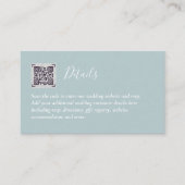 予算QRコードウェブサイトRSVPホテル結婚の詳細 エンクロージャーカード (正面)