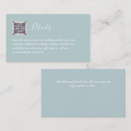 予算QRコードウェブサイトRSVPホテル結婚の詳細 エンクロージャーカード