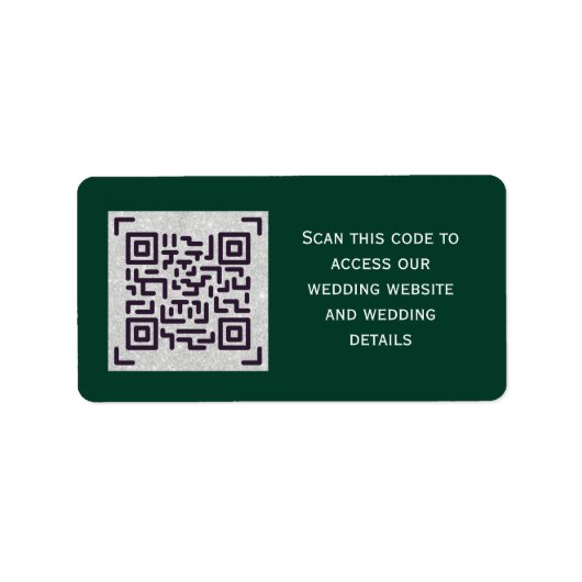 予算QRコードウェブサイトRSVPホテル結婚の詳細 ラベル (正面)