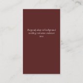 予算QRコードウェブサイトRSVPホテル結婚の詳細 名刺 (裏面)