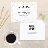 予算QRコードシンプル金ゴールド幾何学的な日付の保存