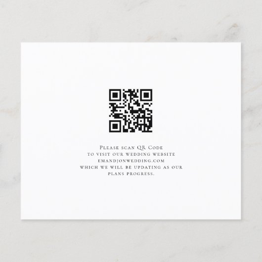 予算QRコードシンプル金ゴールド幾何学的な日付の保存 (裏面)