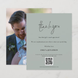 予算QRコードスクリプト結婚の写真のセージ感謝してい
