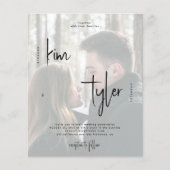 予算QRコードスクリプト2写真結婚式招待状 チラシ (正面)